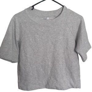 Uniqlo U Collection Raglan Short Sleeve Cropped Sweatshirt Size Small